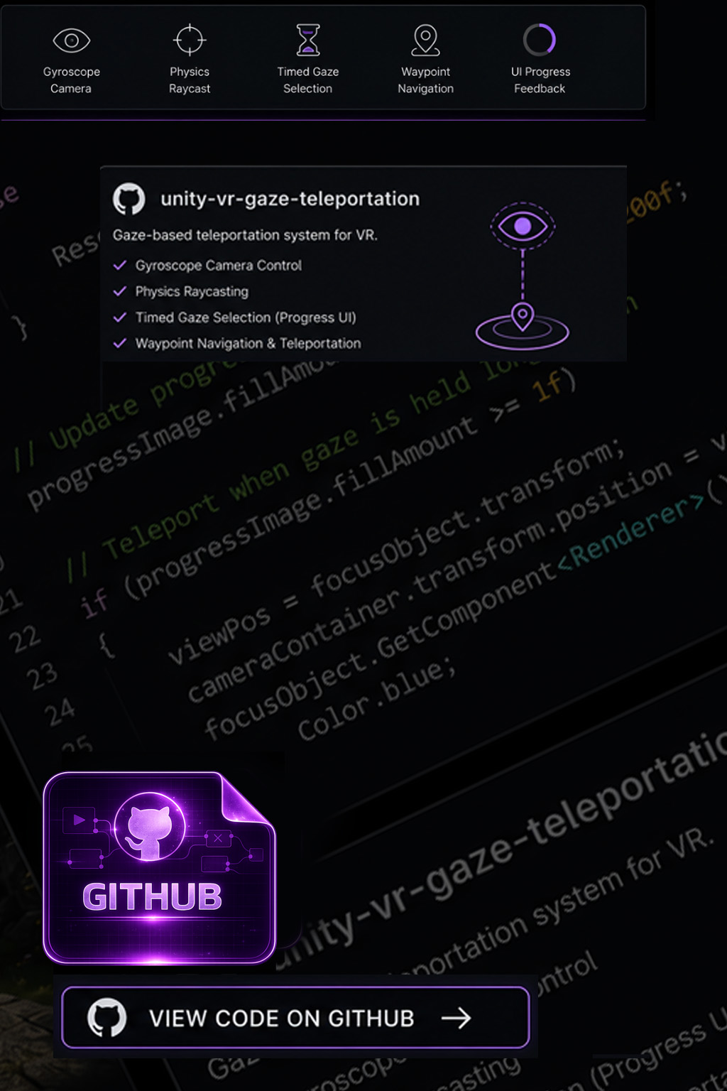VR Gaze Teleportation Repository